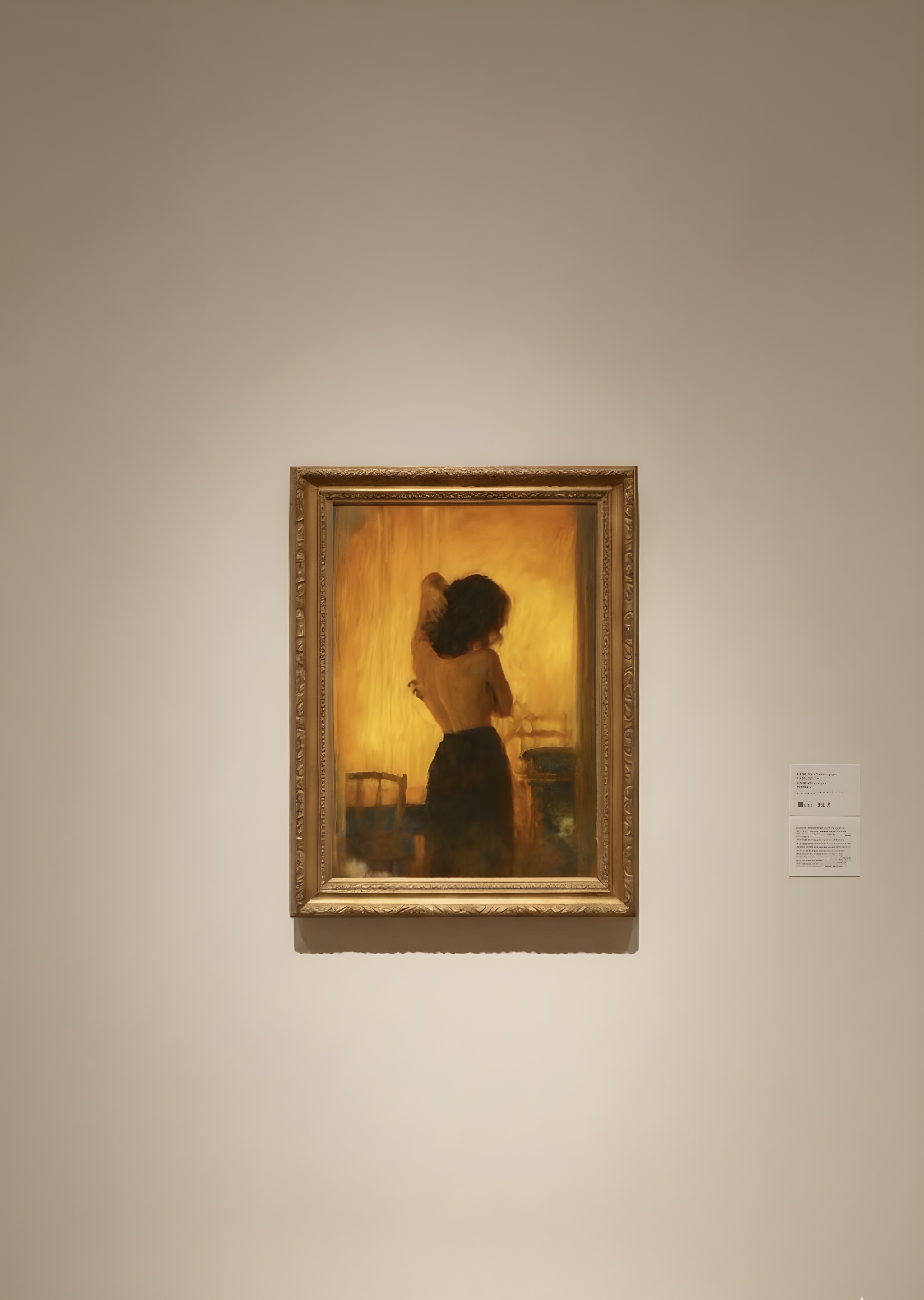 Peinture a l huile de Haruki: une chambre jaune, un corps de dos, et la memoire d une lumiere qui refuse de s eteindre.