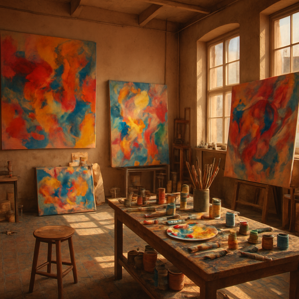 L'atelier de Léa, où la couleur envahit chaque recoin